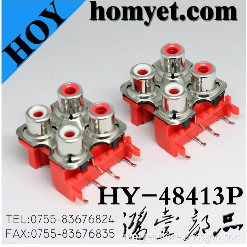 Four Holes Radio Corporation of American with Silvering in Red (HY-48413P)